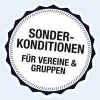 Sonderkonditionen für Gruppen und Vereine